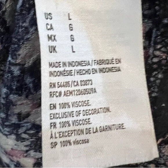 American Eagle on or off shoulder lace detail floral top size large - Picture 7 of 7